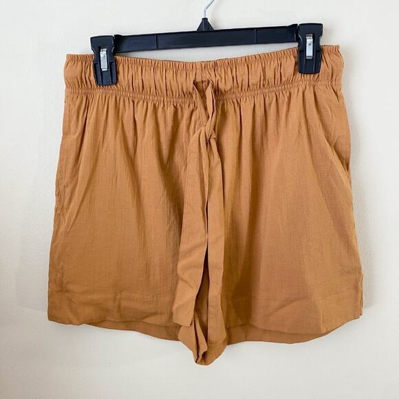 Evereve Tan One Shoulder Top & Short Set Women's Size Small EUC Coordinating - Picture 5 of 9